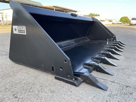 6ft wide skid steer excavating bucket|heavy duty skid steer bucket.